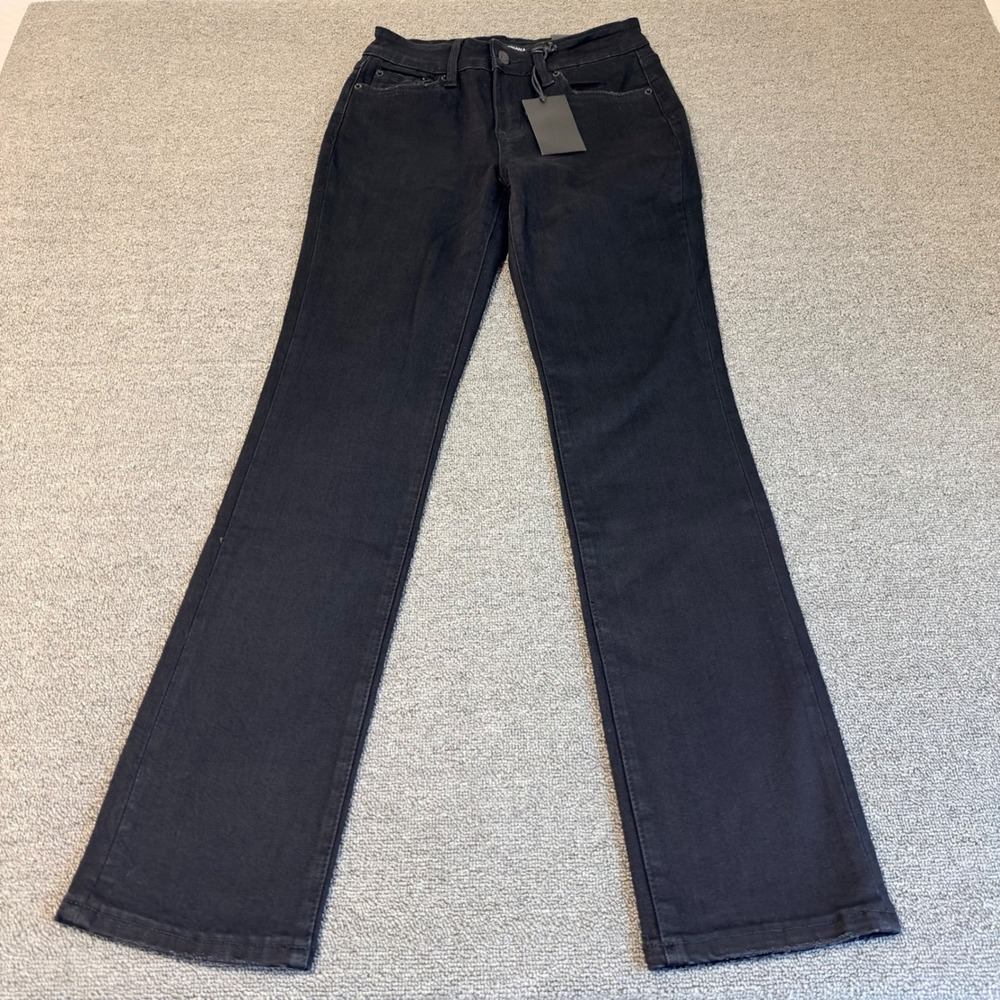 NWT Zenana Black High Rise Bootcut Jeans Size 25 Minimalist Indie Casual Wear